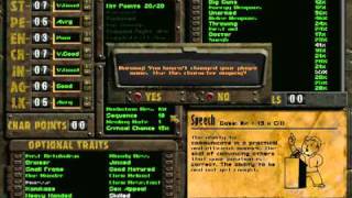 Lets play Fallout 2 Creating a character
