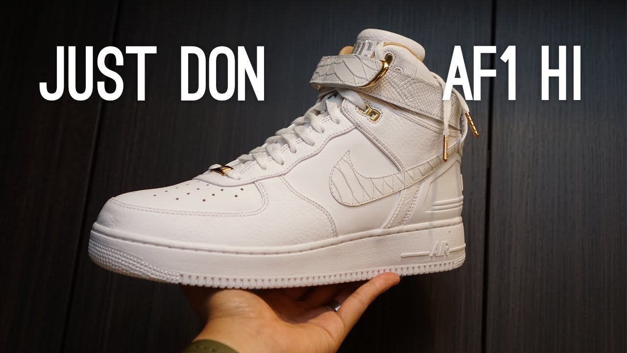 Nike x Just Don Air Force 1 Hi Overview - YouTube