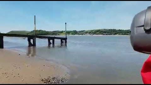 Driving a hovercraft from Land to Sea in Ferryside