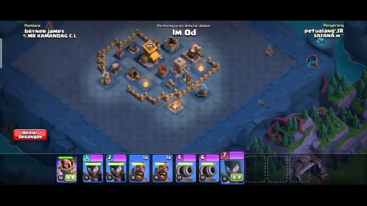 coc clash of Clans desa malam! YouTube