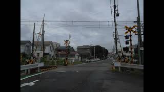 JR武豊線の色々な警報灯が縦並びの警報機がある踏切