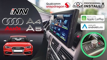 UPGRADING INAV Android Screen AUDI A4 A5 B8 B8.5 Navigation Apple CarPlay Android Auto Google Maps
