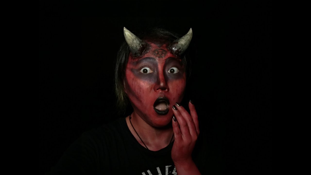 Halloween MakeUp Toturial: Red Demon Makeup Tutorial - YouTube