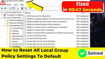 How to Reset All Local Group Policy Settings To Default Windows 10 | 2024