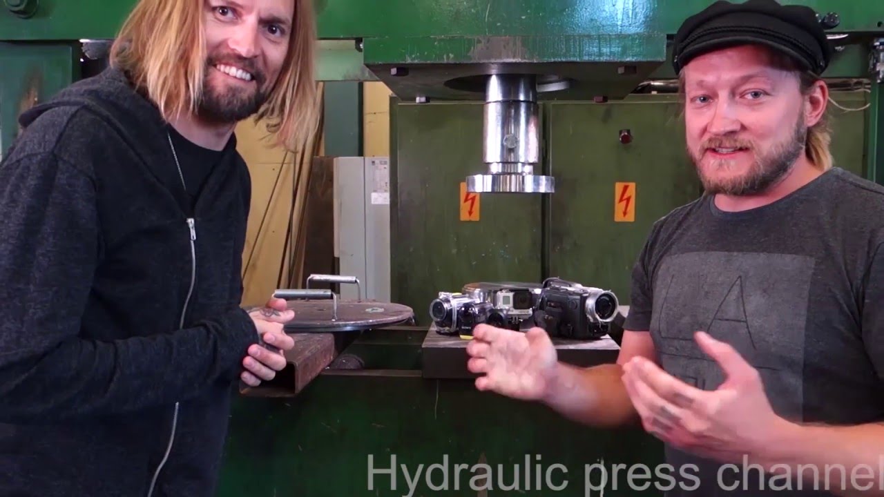 Video till Hydraulisk press pressar actionkameror