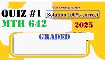 mth 642 quiz 1 solution fall 2025
