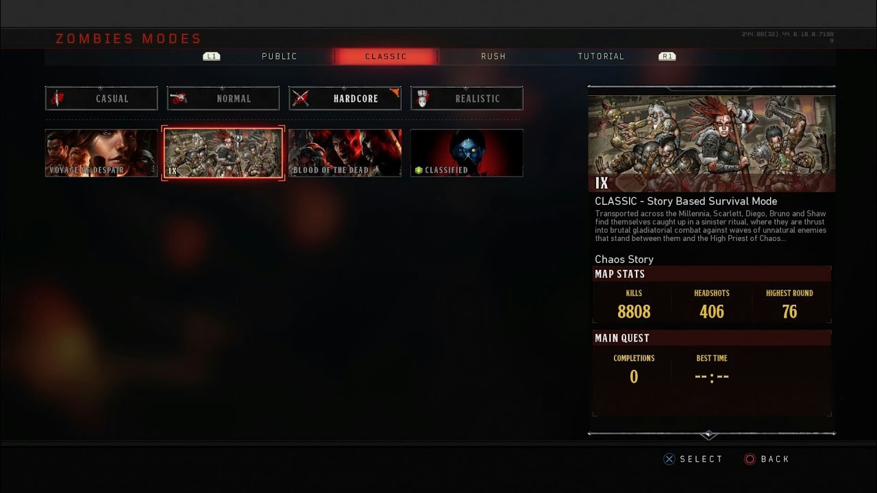 IX WORLD RECORD HARDCORE DIFFICULTY Round 75 Cod Black ops 4 zombies YouTube