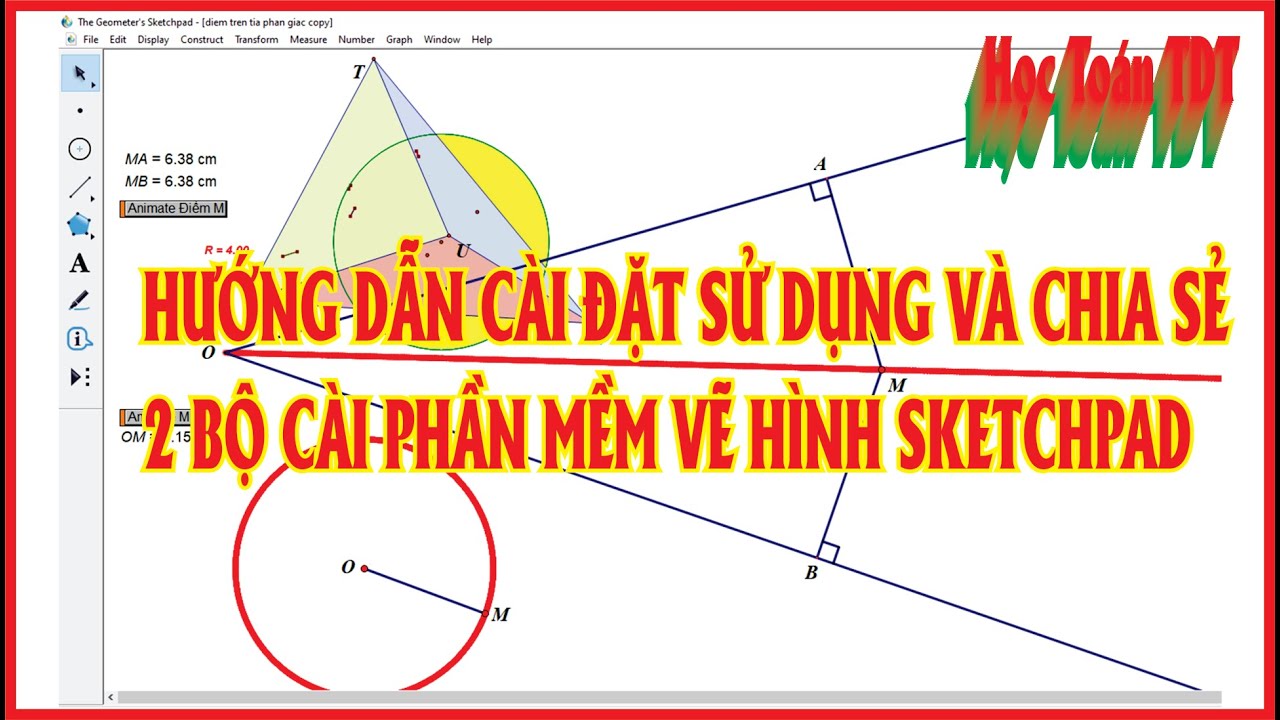 Phần mềm vẽ hình học phẳng | Hướng dẫn cài đặt sử dụng phần mềm vẽ hình sketchpad ( Anh và việt, Geometer's Sketchpad )