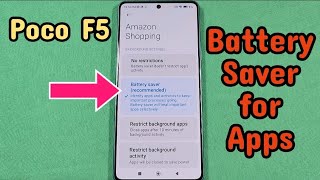 how to enable battery saver for apps on Poco F5 phone MIUI 14 screenshot 4
