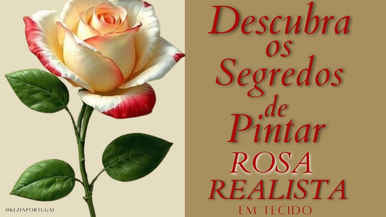 🔴Descubra o segredo de Como Pintar ROSA REALISTA em TECIDO- [ PASSO A PASSO] Aula -1