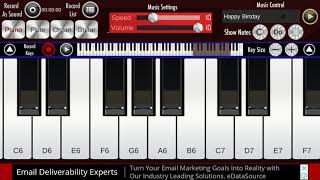 Happy Birthday Song using Real Piano Apps Resimi