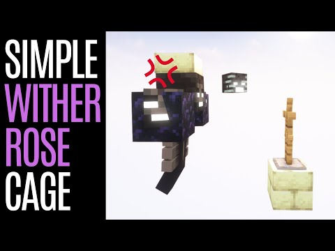 Simplest Wither Rose Wither Cage | Minecraft | Java 1.16~1.20.1