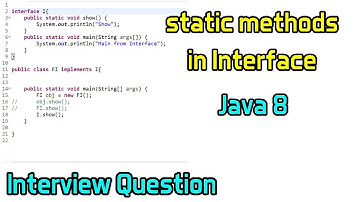 static methods in Interface | Interview Question | Java 8 | Hindi