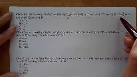 [Vật Lý 12] Hệ thức độc lập với thời gian - Phần 1