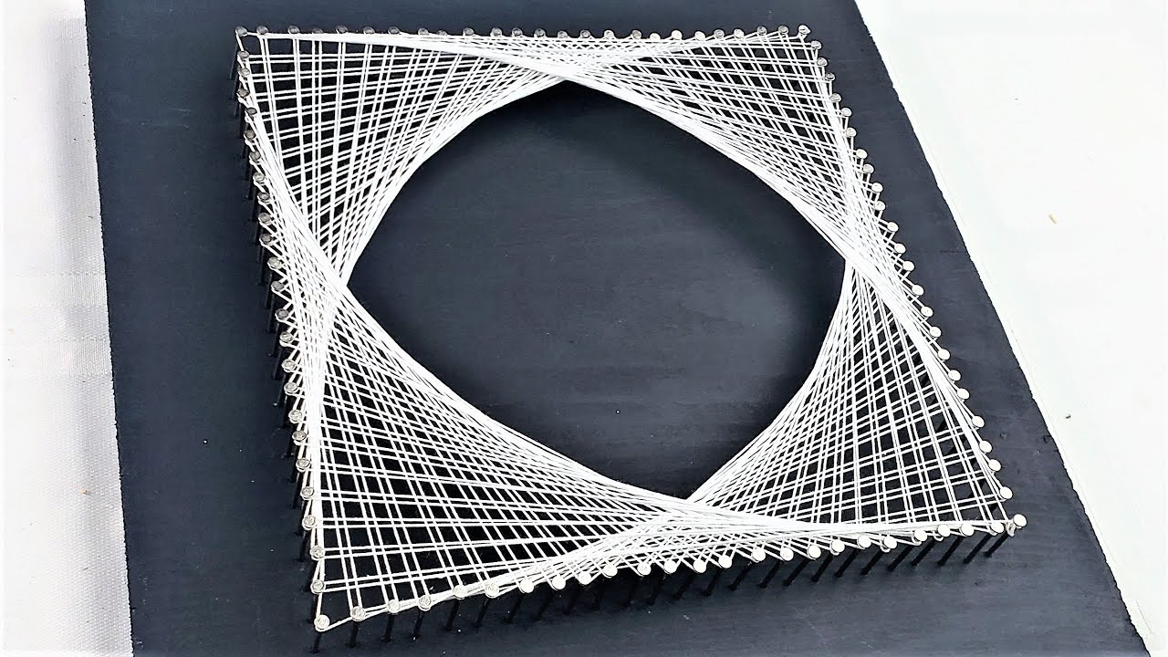 String Art How To Do Geometric Triangles YouTube String Art How To Do Geometric Triangles YouTube