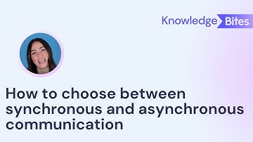 How to choose between synchronous and asynchronous communication
