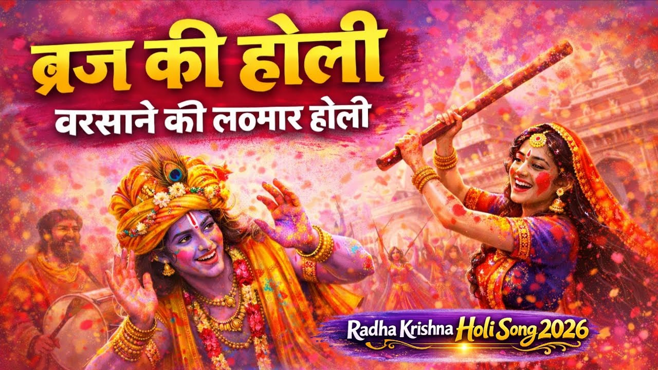 Braj Ki Holi: बरसाने की लठमार होली 2026 | Radha Krishna Special Holi Song | Holi Dance Mix
