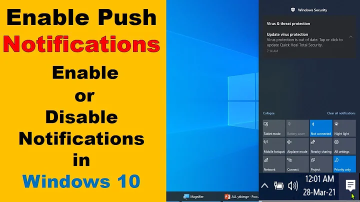 Fix enable Push Notifications to appear on Windows 10