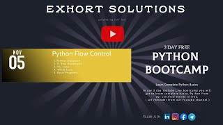 Day 2 LIVE PYTHON BASICS BOOTCAMP | PYTHON BASICS COMPLETE TUTORIAL | PYTHON TUTORIAL Net Worth