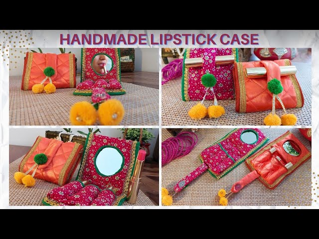 Handmade Lipstick Case for Purse  Mini Lipstick Bag With Mirror