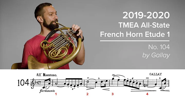 2019-2020 TMEA All-State French Horn Etude #1 - No...