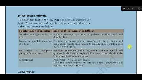 Class IX || Subject Specific Skills || Part B || Unit 3 || Session 2 -- Text Editing and Formatting
