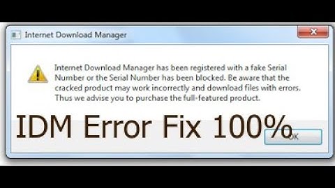 IDM all types of error fixed permanently 2018 Latest
