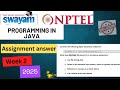 NPTEL Programming In Java Week 2 Programming Assignment Answers Solution | 2025 Jan | Swayam