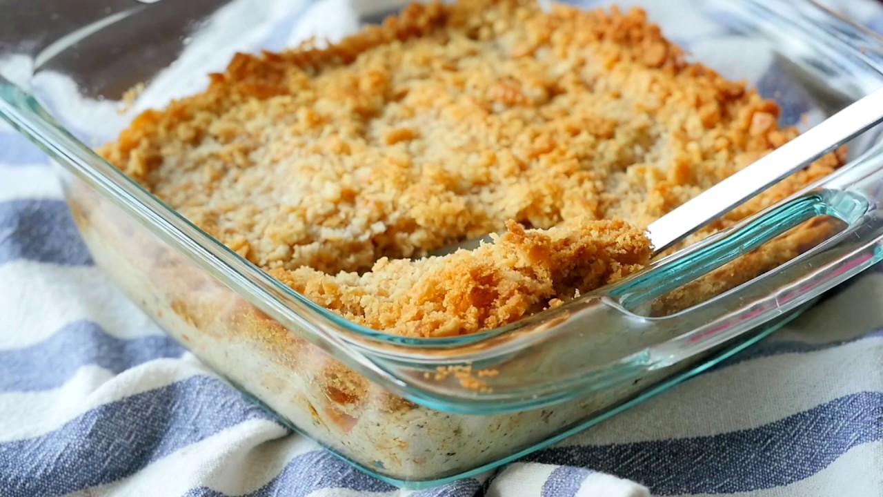 Creamy Ritz Cracker Chicken Casserole - YouTube