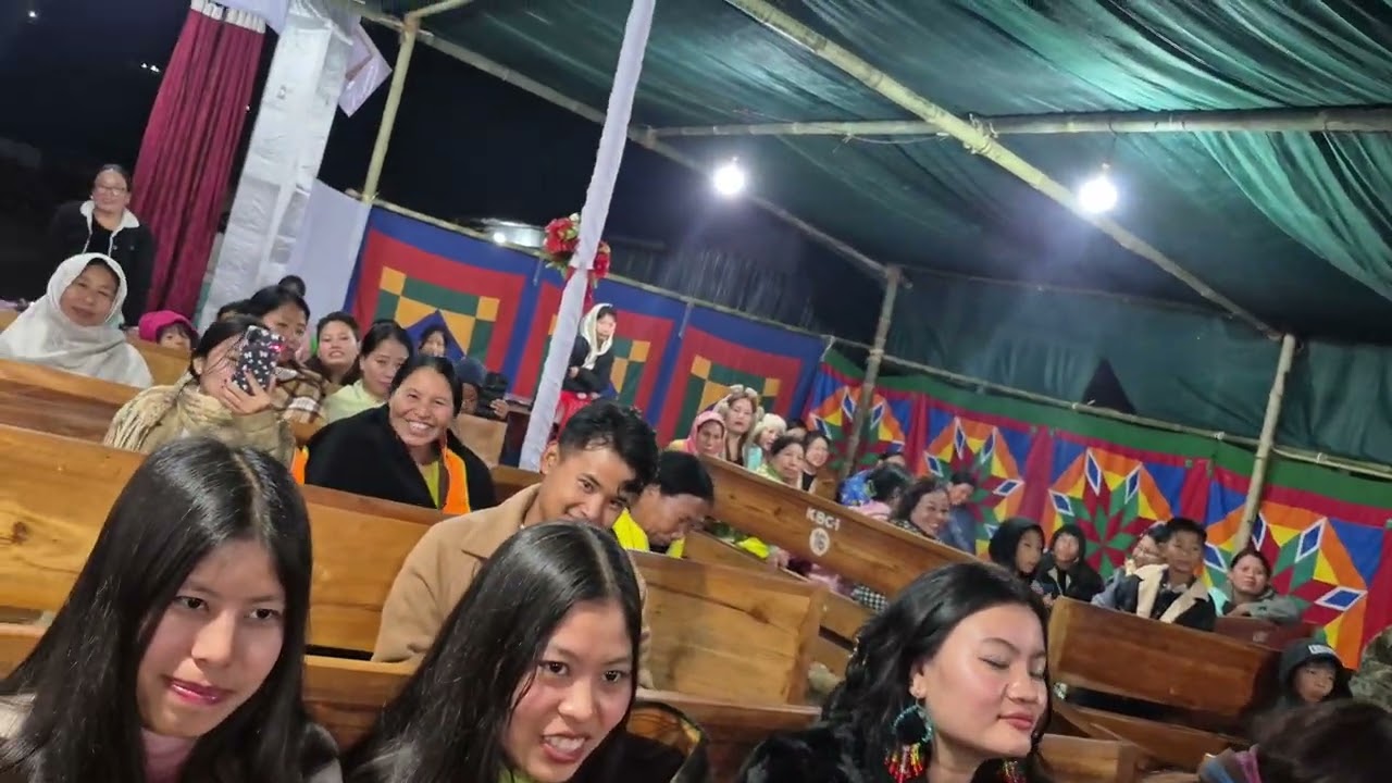 Women entertaining at night Christmas gathering 2025 