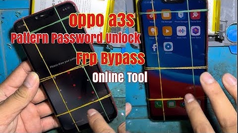 Oppo A3s Pattern Frp Bypass With Online Unlock Tool ✅