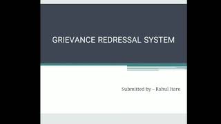 MINI PROJECT | GRIEVANCE REDRESSAL SYSTEM | OLT-3
