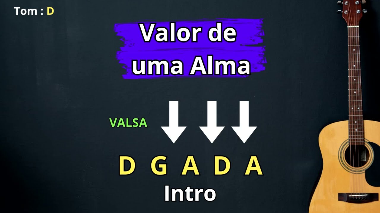 ''O Valor de Uma Alma'' no Violão🎸 em Ré Maior