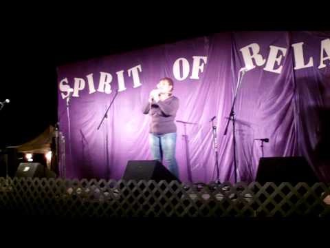 Miss Joyce singing Carrie Underwood West Tennessee Idol Competition at Relay for Life