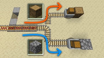 Minecraft - Rerouting a minecart with chest based on its contents (part 1)