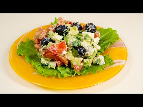 Видео рецепт Салат из сыра и авокадо