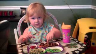 Olivia Eats Couscous And Spinach