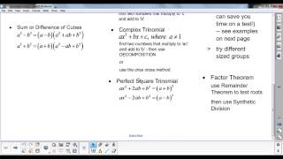 (MHF4U1) 2.5 Factoring Flow Chart