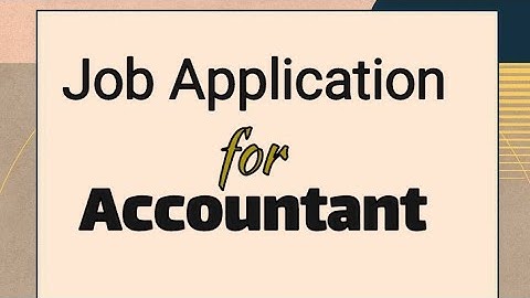 Write an Application for the post of Accountant Job Application Letter Writing Format in English