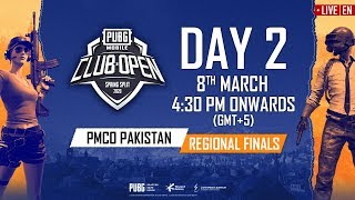 [EN] PMCO Pakistan Regional Finals Day 2 | Spring Split | PUBG MOBILE CLUB OPEN 2020