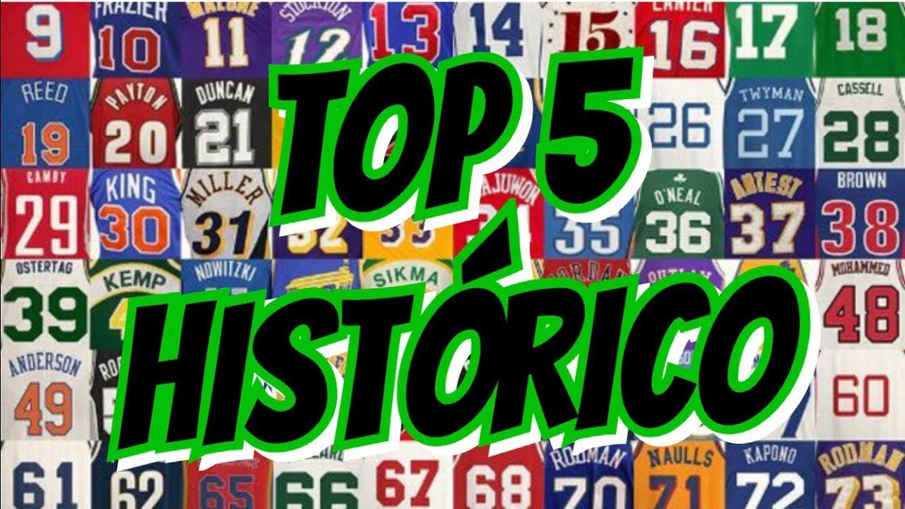 TOP 5 NBA - NÚMEROS MÁS USADOS DE LA HISTORIA - YouTube