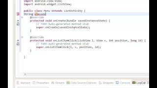 How to Create Android Application Tutorial 19 LIST ACTIVITY πίνακες