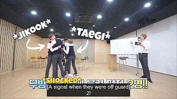 JUNGKOOK and TAEHYUNG Run To Hug Their Fav Hyung While Playing Hockey Pockey | RUN BTS