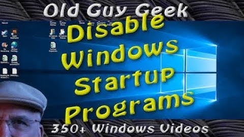 Speed Up Windows 10 - Disable Unneeded Windows Startup Programs