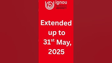 IGNOU Assignment Submission Last Date Extended for For June 2025 #education #ignou #ignouassignment