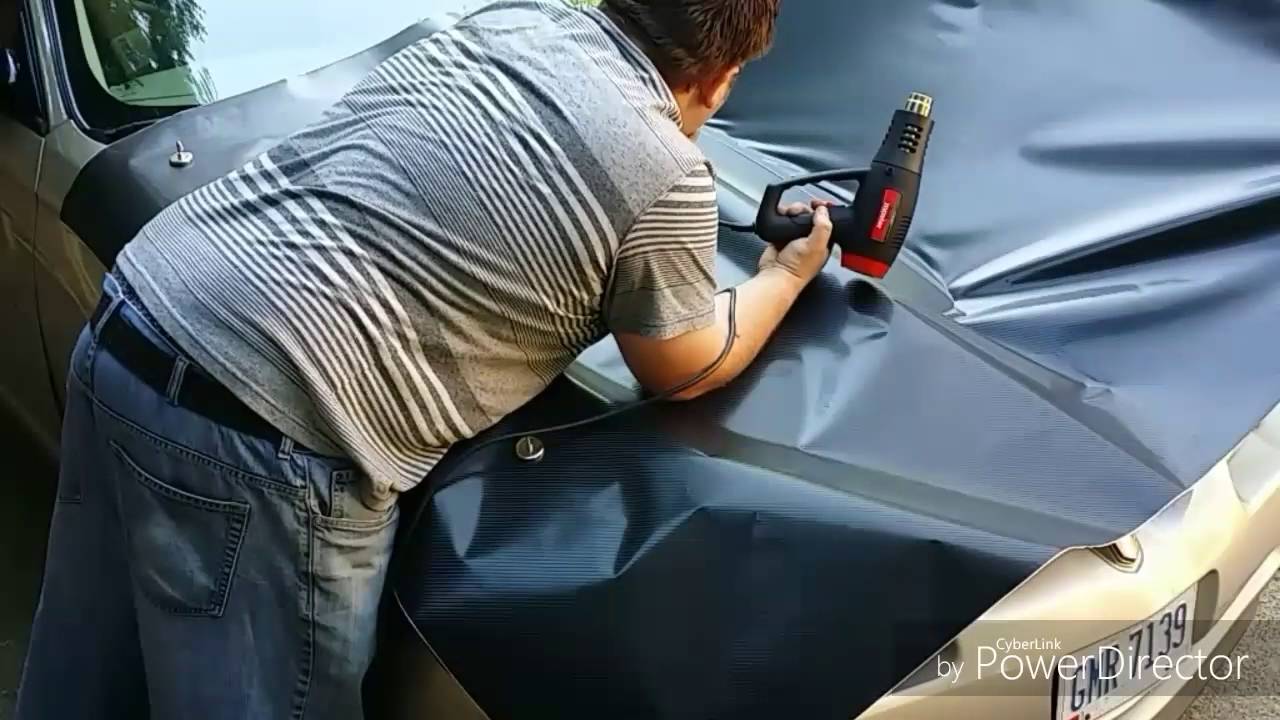 4d carbon fiber vinyl wrap install YouTube