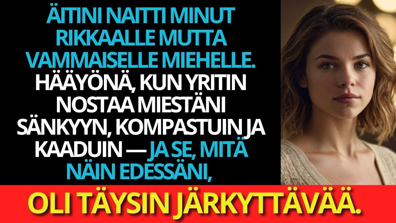 Äitini naitti minut rikkaalle vammaiselle miehelle, ja hääyön ensimmäinen ilta oli kamala.