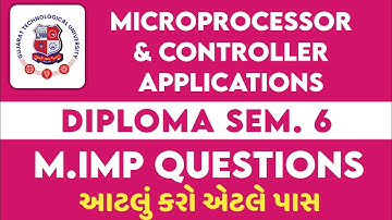 Microprocessor & Controller Applications M.imp questions diploma sem 6 gtu #gtu #transientclasses