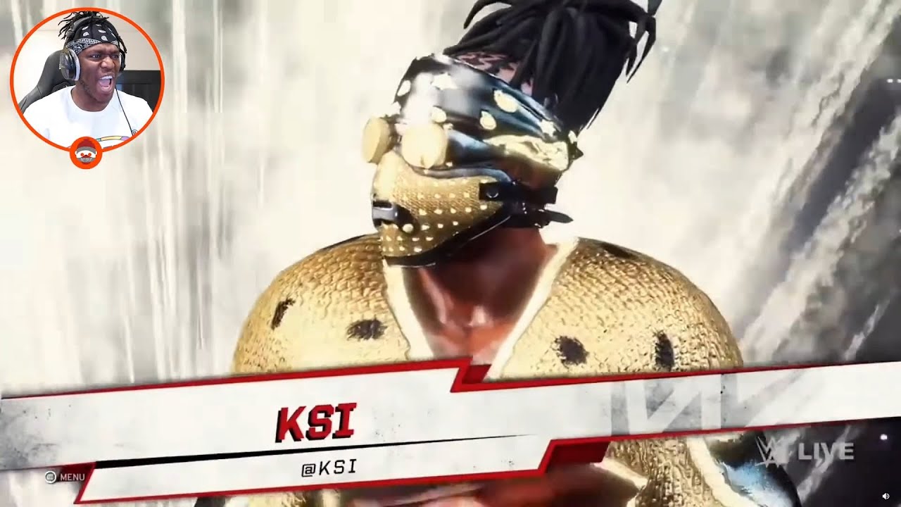 KSI Reacts To His Own Entrance In WWE 2K20