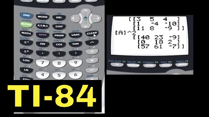 TI-84 Calculator - 33 - Calculating with Matrices